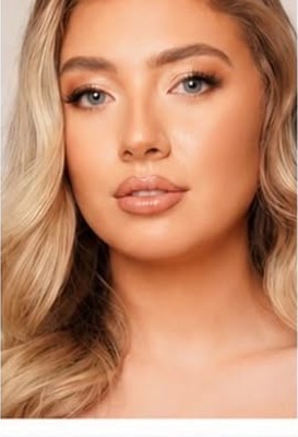 Becca M, female model, beauty portrait with soft blonde waves